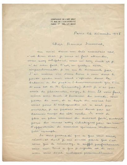BRETON André
DEUX LETTRES AUTOGRAPHES SIGNÉES...