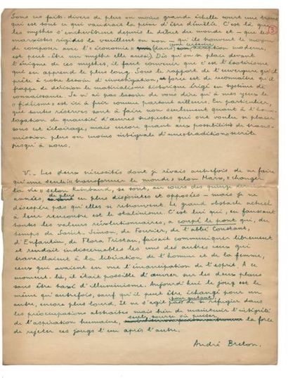 BRETON André
RÉPONSE À L'ENQUÊTE DE FRANCIS...