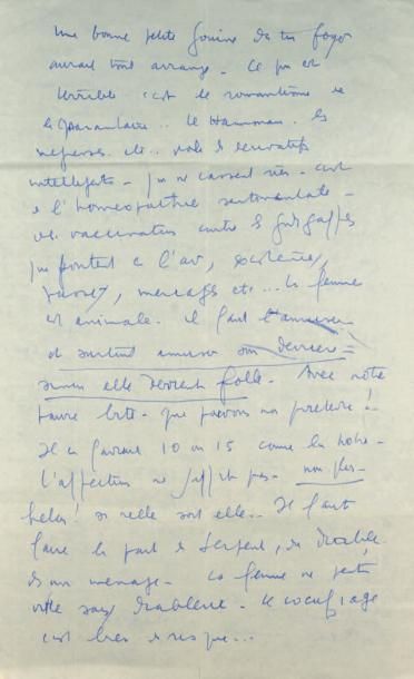 CELINE Louis-Ferdinand
LETTRE AUTOGRAPHE...