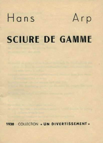 ARP Hans
SCIURE DE GAMME. Paris, Collection...