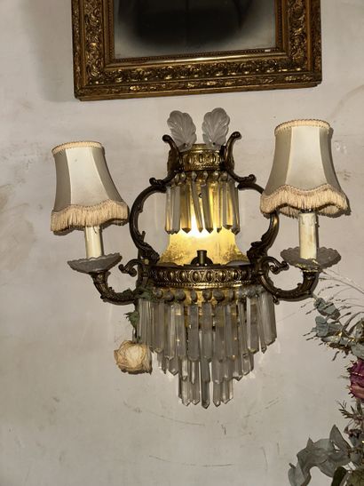 Paire d’appliques à deux bras de lumière...