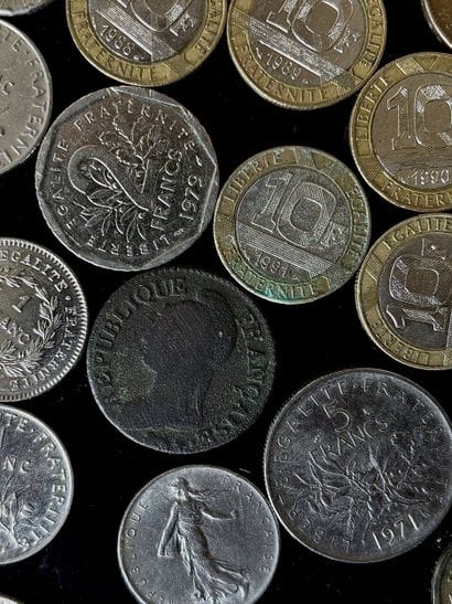 Large lot of coins: francs and miscellan...