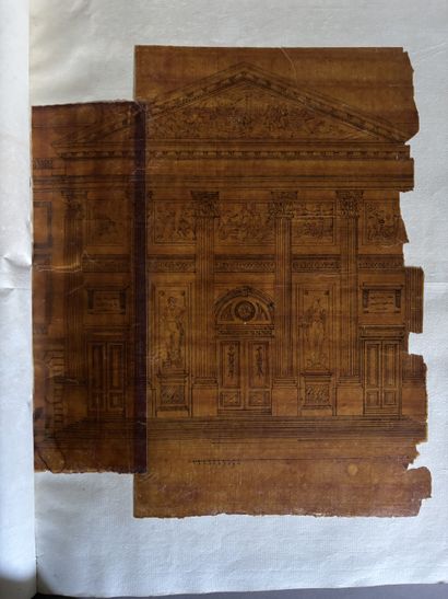 Large folio album featuring around 100 drawings...