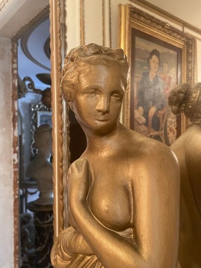 20th century school Woman draped in antique...