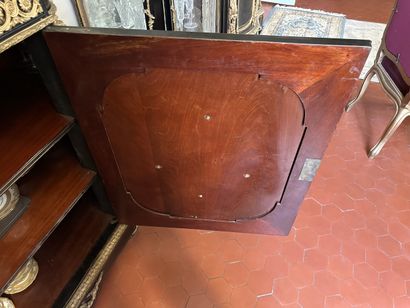 In-between cabinet in blackened wood veneer,...