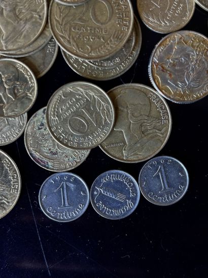 Large lot of coins: francs and miscellan...