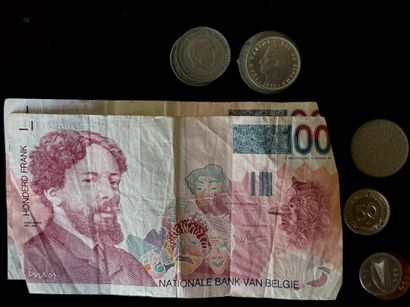 Large lot of coins: francs and miscellan...
