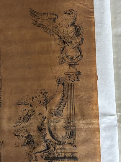 Large folio album featuring around 100 drawings...