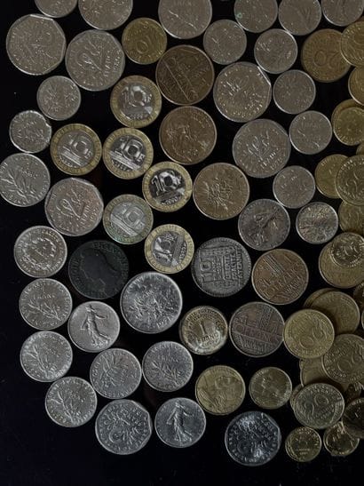 Large lot of coins: francs and miscellan...