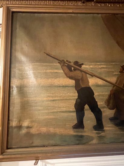 French school circa 1900
Return from fishing
Oil...