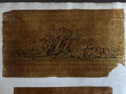 Large folio album featuring around 100 drawings...