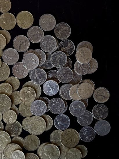 Large lot of coins: francs and miscellan...