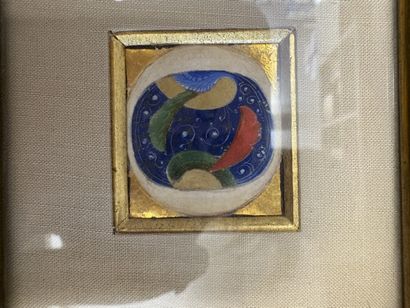 MANUSCRIT. - ILLUMINATION]. Three ornate...