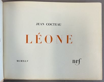 COCTEAU (Jean). Léone. Paris, NRF, 1945....