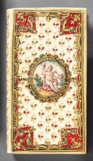 18th century empty almanac binding. In-18,...