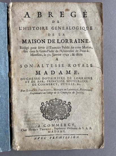 COMMERCY. - LIGNIVILLE (marquis de). Abrégé...