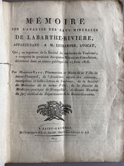SAINT-GAUDENS. - SAVÉ (Placide). Mémoire...