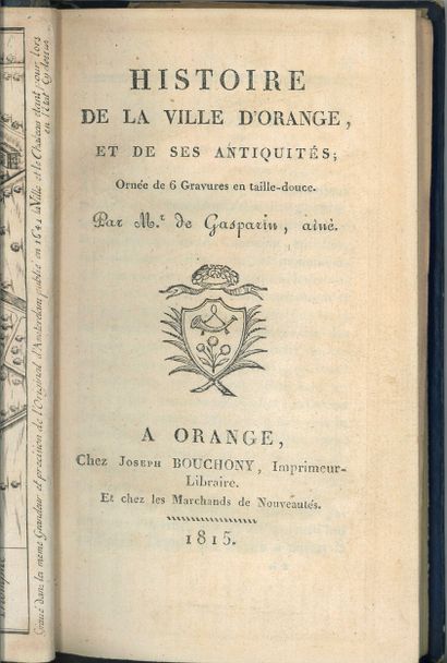 ORANGE. - GASPARIN. History of the city of...