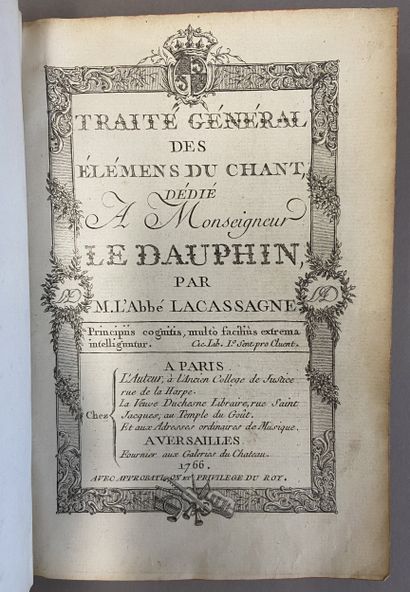 LACASSAGNE (Abbé Joseph). Traité général...