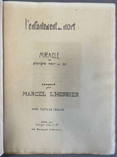 LHERBIER (Marcel). L'Enfantement du mort....