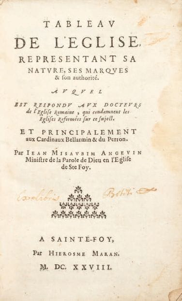 SAINTE-FOY. - MISAUBIM (Jean). Tableau de...