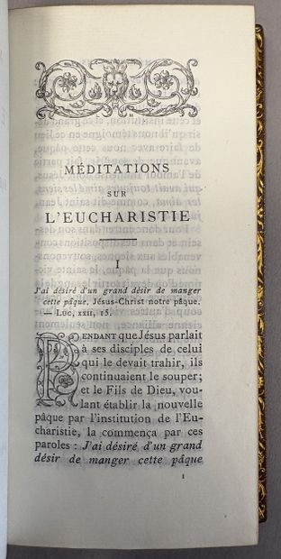 CAMEO BINDING. - BOSSUET. Meditations on...