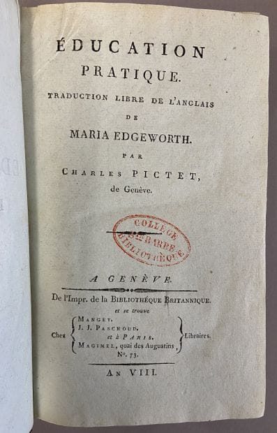 EDGEWORTH (Maria). Practical education. Free...