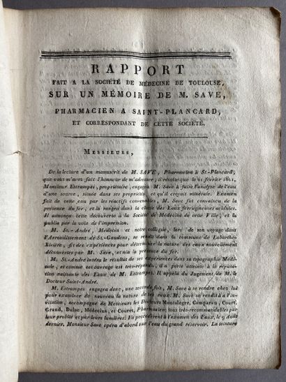 SAINT-GAUDENS. - SAVÉ (Placide). Mémoire...
