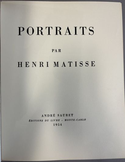 MATISSE (Henri). Portraits. Monte-Carlo,...