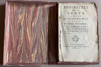 VALENCIENNES. - Prospectus de la vente à...