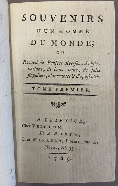 [MAIMIEUX (Joseph, chevalier de). Souvenirs...