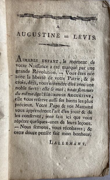 VIRE. - LALLEMANT]. Catechism of the French...