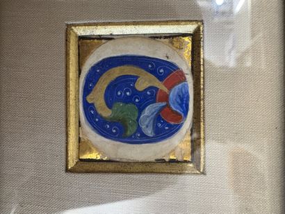 MANUSCRIT. - ILLUMINATION]. Three ornate...