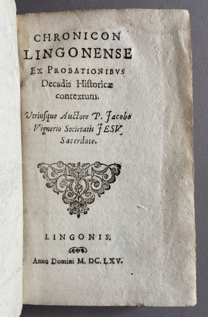 LANGRES. - VIGNIER (Jacques). Chronicon Lingonense...