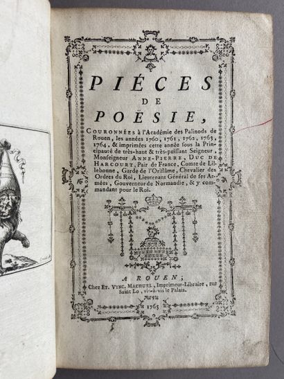 ROUEN. - Pièces de poésie, couronnées à l'Académie...
