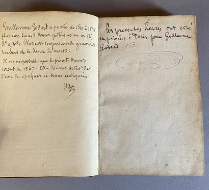 HEURES GOTHIQUES. - [Book of Hours printed...