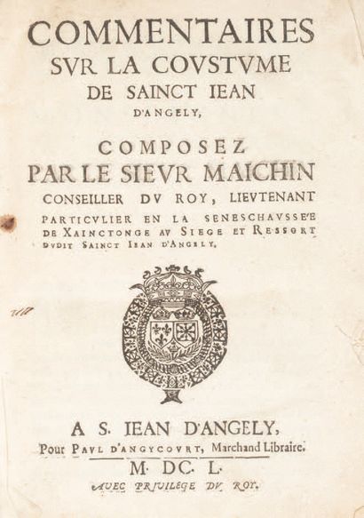 SAINT-JEAN D'ANGÉLY. - MAICHIN (Armand)....