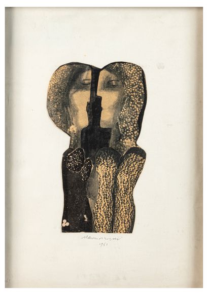 Slavco KOPAC (1913-1995)
λ The Kiss, 1961
Collage,...