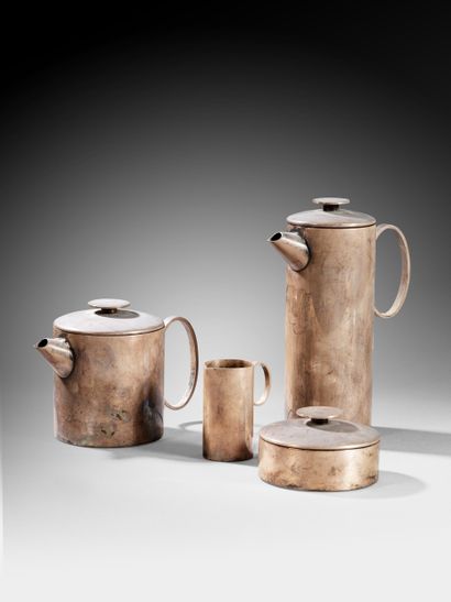 CHRISTOFLE
Oxidized silver-plated tea and...