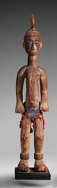 Lot of two Igbo/Urhobo statues
Nigeria
Wood
H....