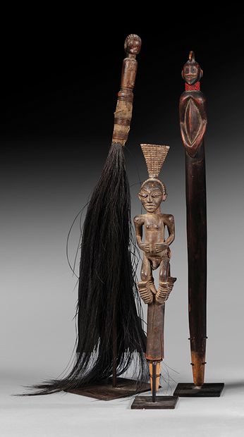 Set of two scepters and a flycatcher
Wood
H....
