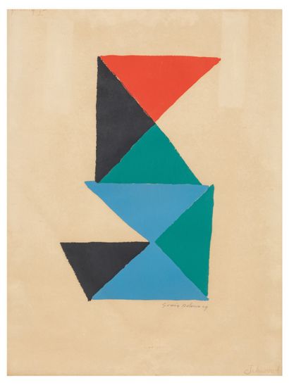 Sonia DELAUNAY, after
Composition aux triangles
Color...
