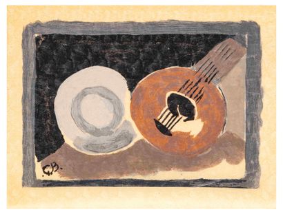 Georges BRAQUE, after
Still life with guitar
Color...