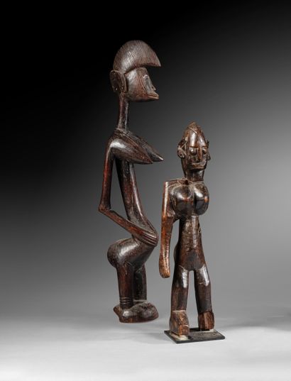 Lot consisting of a Bambara-style statue...