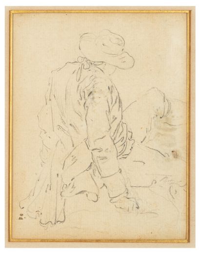 Late 19th century school
Seated figure
Black...