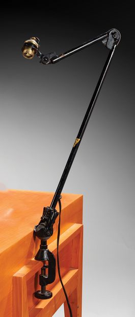 LL PARIS
Black lacquered metal single-light...