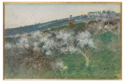 19th century school
Landscape
Pastel, signed...