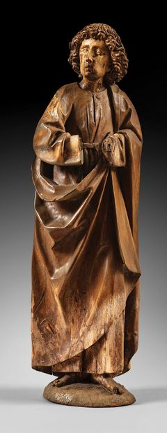 Carved limewood Saint John of the Calvary...