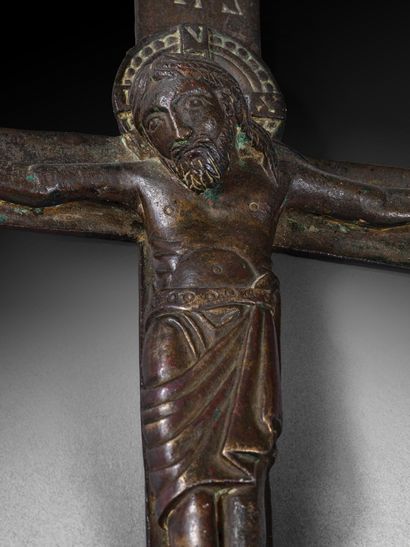 Rare reliquary crucifix in chased and engraved...
