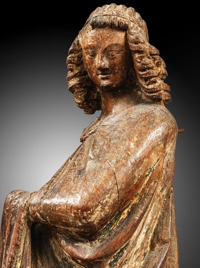 Pair of large ceroferous angels (candlesticks...